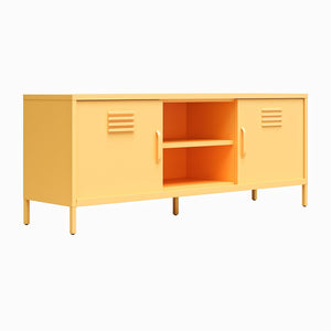 Novogratz Cache Metal Locker-Style TV Stand for TVs up to 65" - Yellow