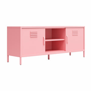 Novogratz Cache Metal Locker-Style TV Stand for TVs up to 65" - Bashful