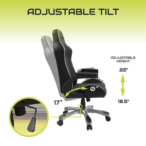 NTense Galaxy Gaming and Office Chair - Black - 1-Seater