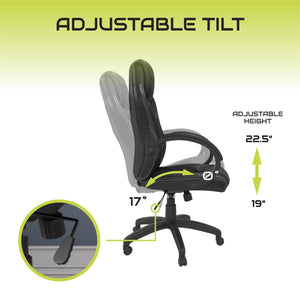 NTense Vortex Gaming and Office Chair - Black - 1-Seater