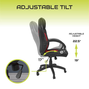 NTense Vortex Gaming and Office Chair - Red - 1-Seater