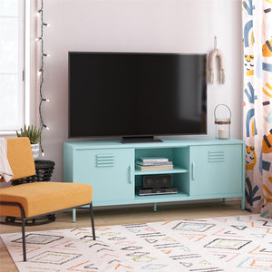 Novogratz Cache Metal Locker-Style TV Stand for TVs up to 65" - Mint