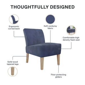DHP Hazen Accent Chair - Navy - 1-Seater