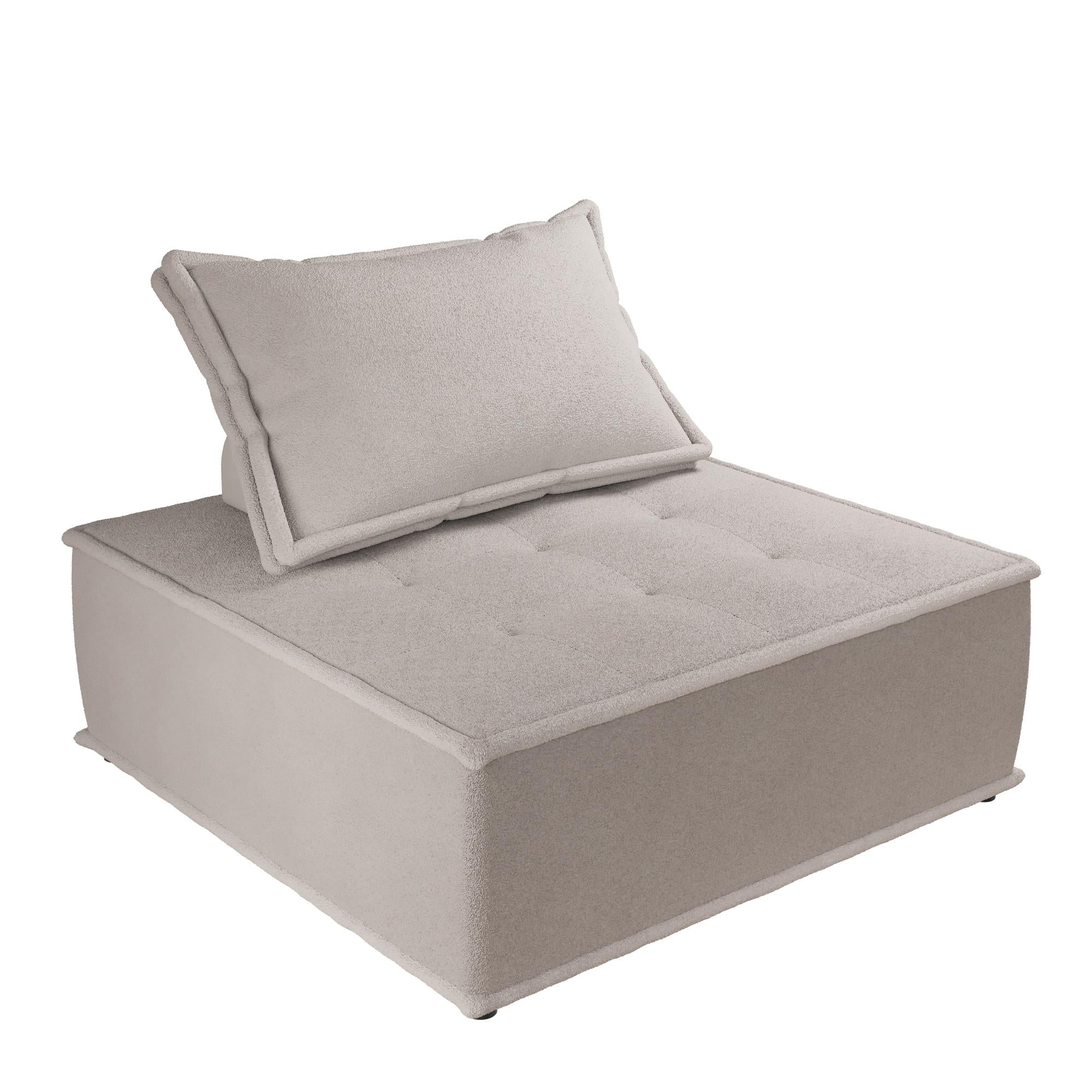 DHP Paloma Single Sofa Chair - Taupe - 1-Seater