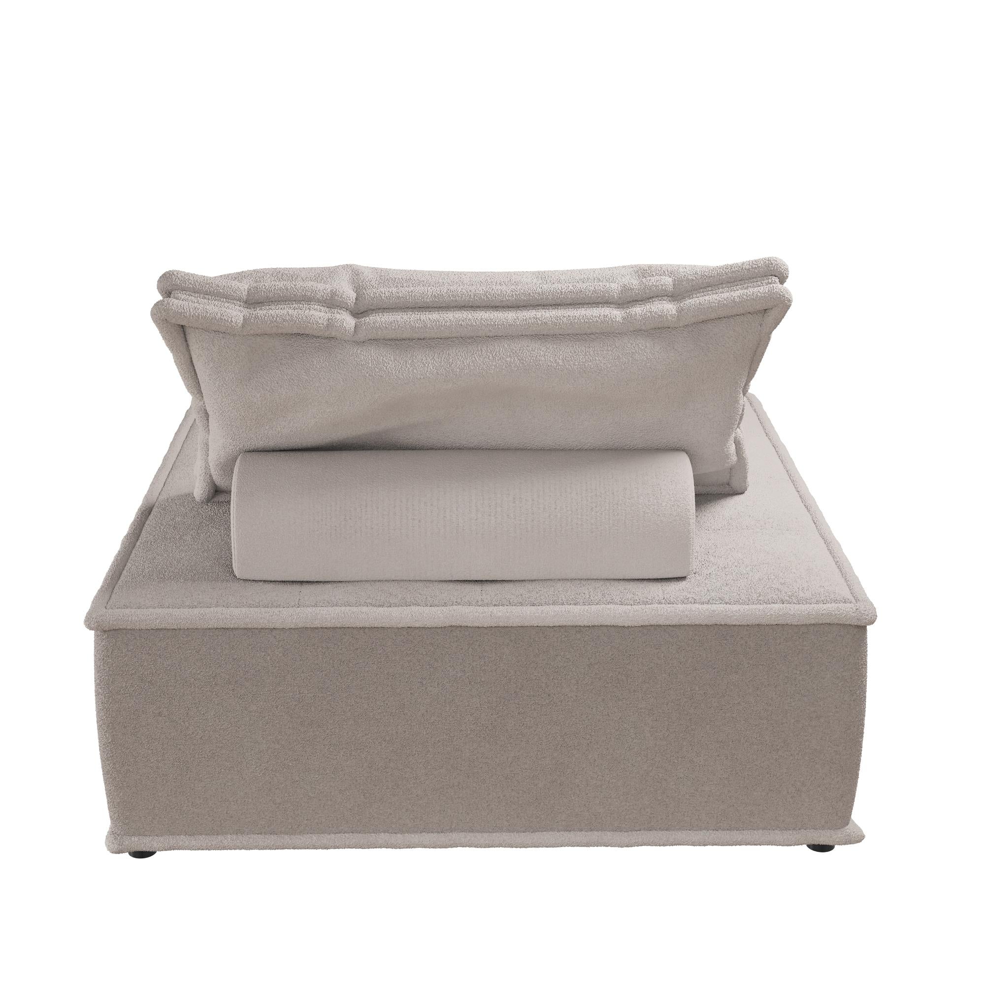 DHP Paloma Single Sofa Chair - Taupe - 1-Seater