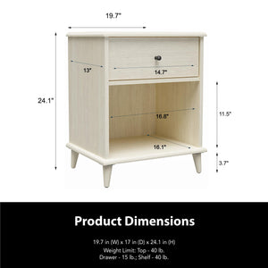 Ameriwood Home Farnsworth Nightstand - Ivory Oak