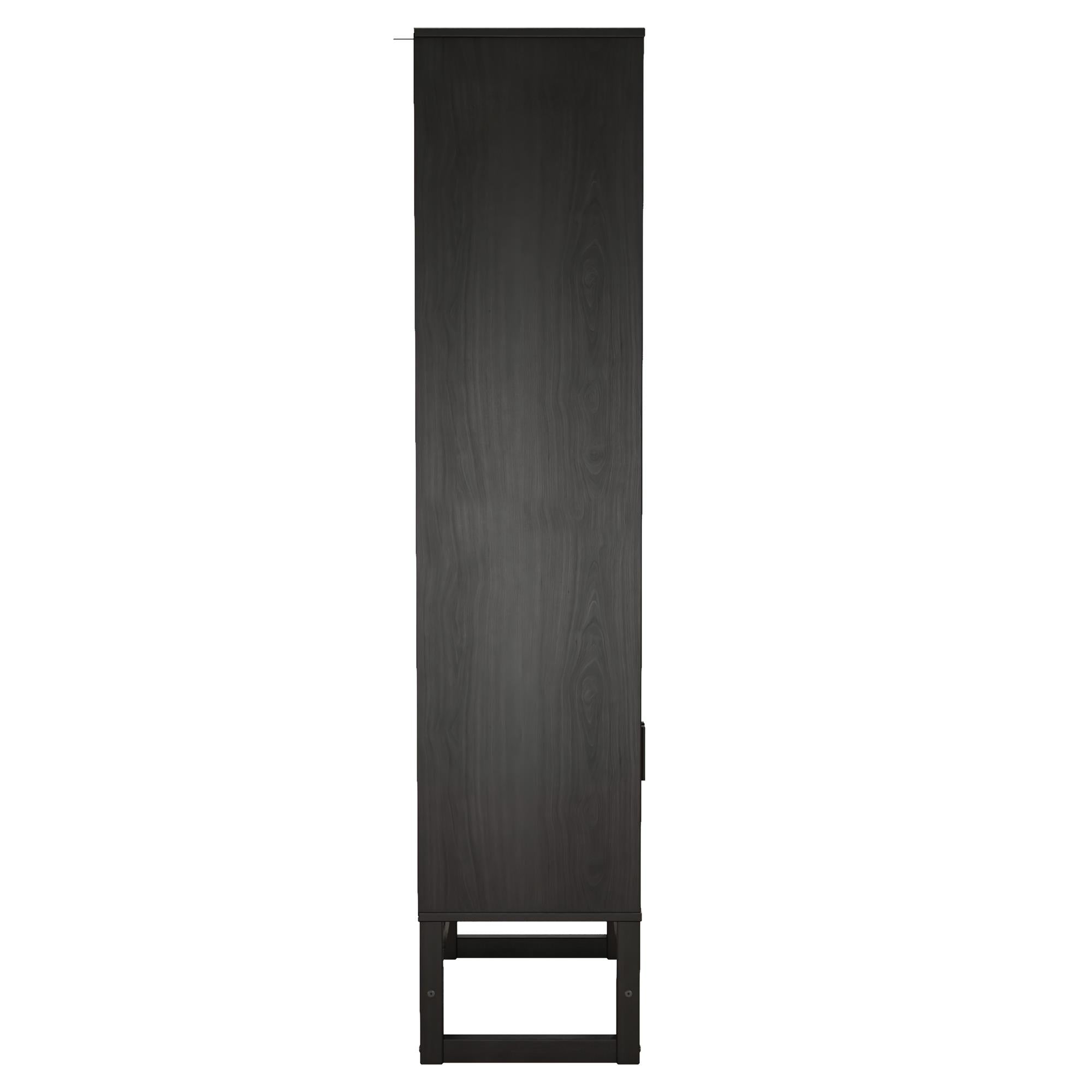 Ren Home Talo 3 Shelf Bookcase with 2 Doors - Espresso