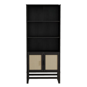 Ren Home Talo 3 Shelf Bookcase with 2 Doors - Espresso
