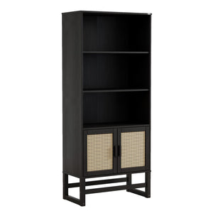 Ren Home Talo 3 Shelf Bookcase with 2 Doors - Espresso