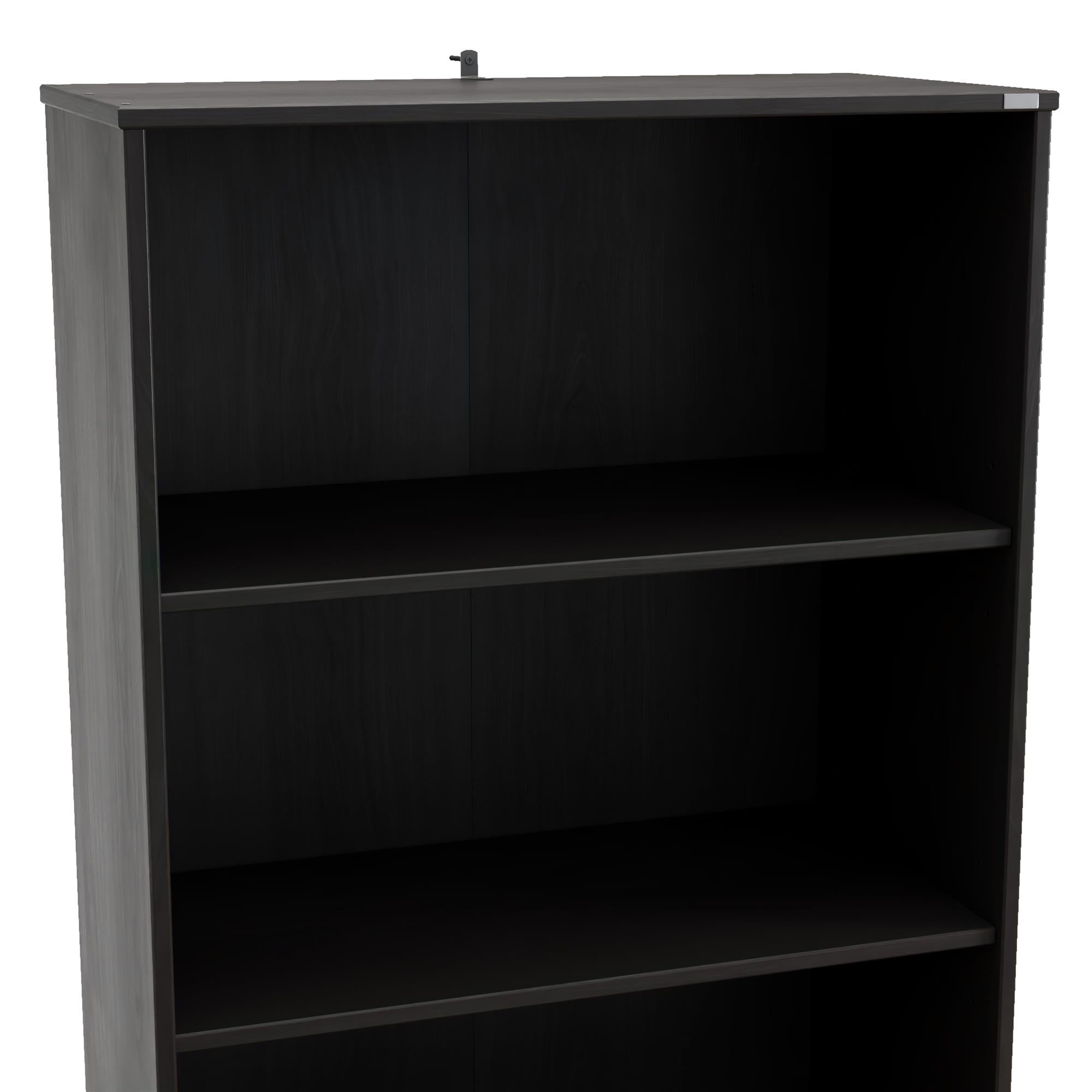 Ren Home Talo 3 Shelf Bookcase with 2 Doors - Espresso