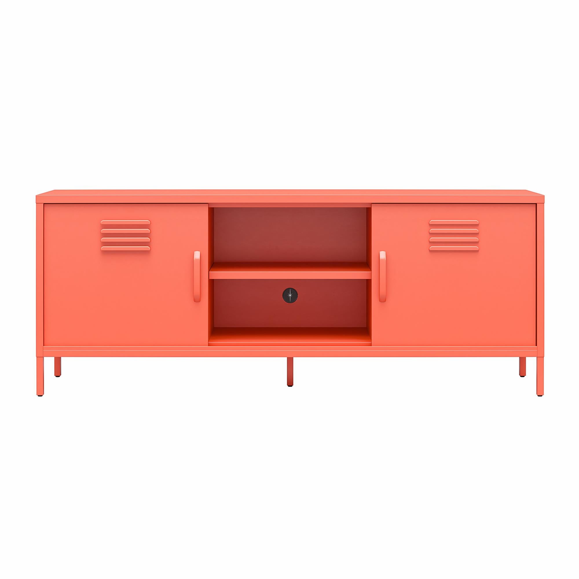 Novogratz Cache Metal Locker-Style TV Stand for TVs up to 65" - Orange