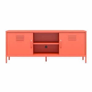 Novogratz Cache Metal Locker-Style TV Stand for TVs up to 65" - Orange