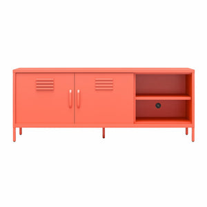 Novogratz Cache Metal Locker-Style TV Stand for TVs up to 65" - Orange
