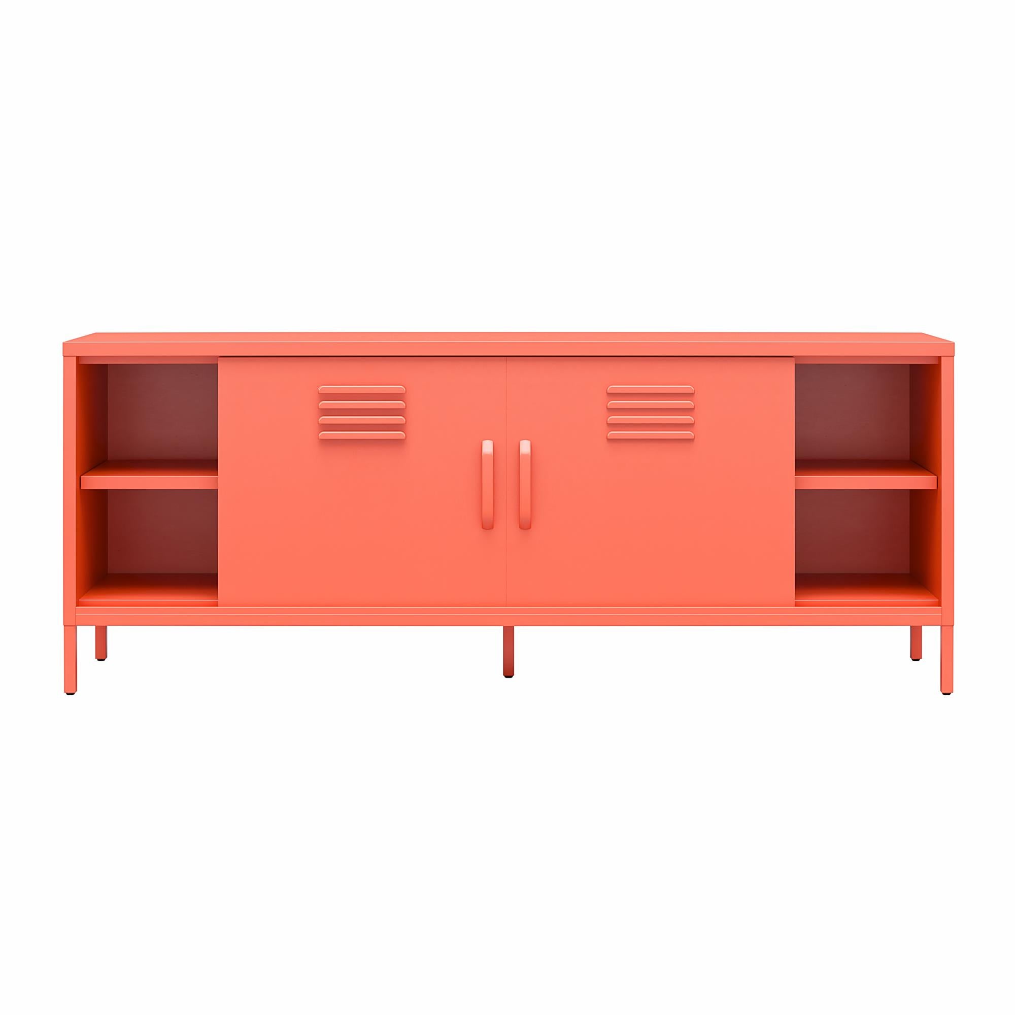 Novogratz Cache Metal Locker-Style TV Stand for TVs up to 65" - Orange