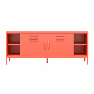 Novogratz Cache Metal Locker-Style TV Stand for TVs up to 65" - Orange