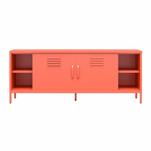 Novogratz Cache Metal Locker-Style TV Stand for TVs up to 65" - Dusty Rose