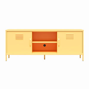 Novogratz Cache Metal Locker-Style TV Stand for TVs up to 65" - Yellow