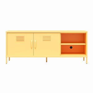 Novogratz Cache Metal Locker-Style TV Stand for TVs up to 65" - Yellow