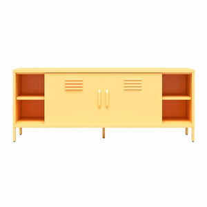 Novogratz Cache Metal Locker-Style TV Stand for TVs up to 65" - Yellow