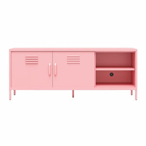 Novogratz Cache Metal Locker-Style TV Stand for TVs up to 65" - Bashful
