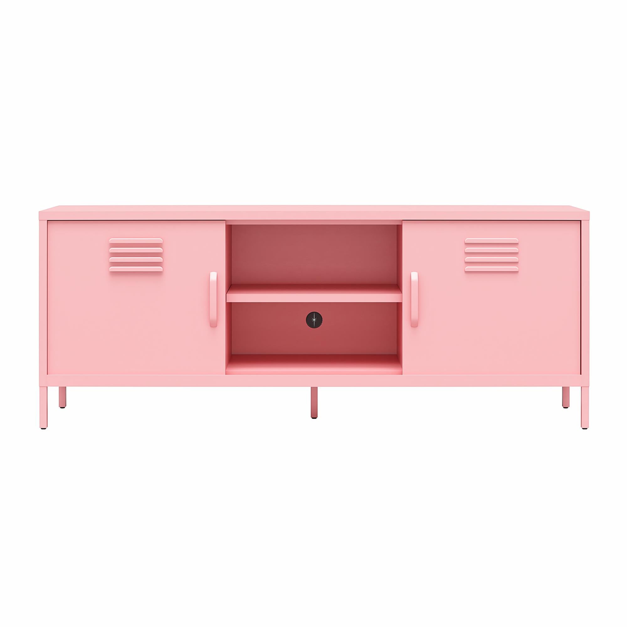 Novogratz Cache Metal Locker-Style TV Stand for TVs up to 65" - Bashful
