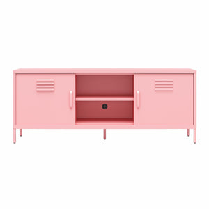 Novogratz Cache Metal Locker-Style TV Stand for TVs up to 65" - Bashful