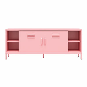 Novogratz Cache Metal Locker-Style TV Stand for TVs up to 65" - Bashful