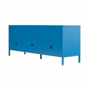 Novogratz Cache Metal Locker-Style TV Stand for TVs up to 65" - Bright Blue