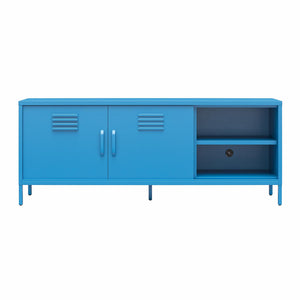 Novogratz Cache Metal Locker-Style TV Stand for TVs up to 65" - Bright Blue