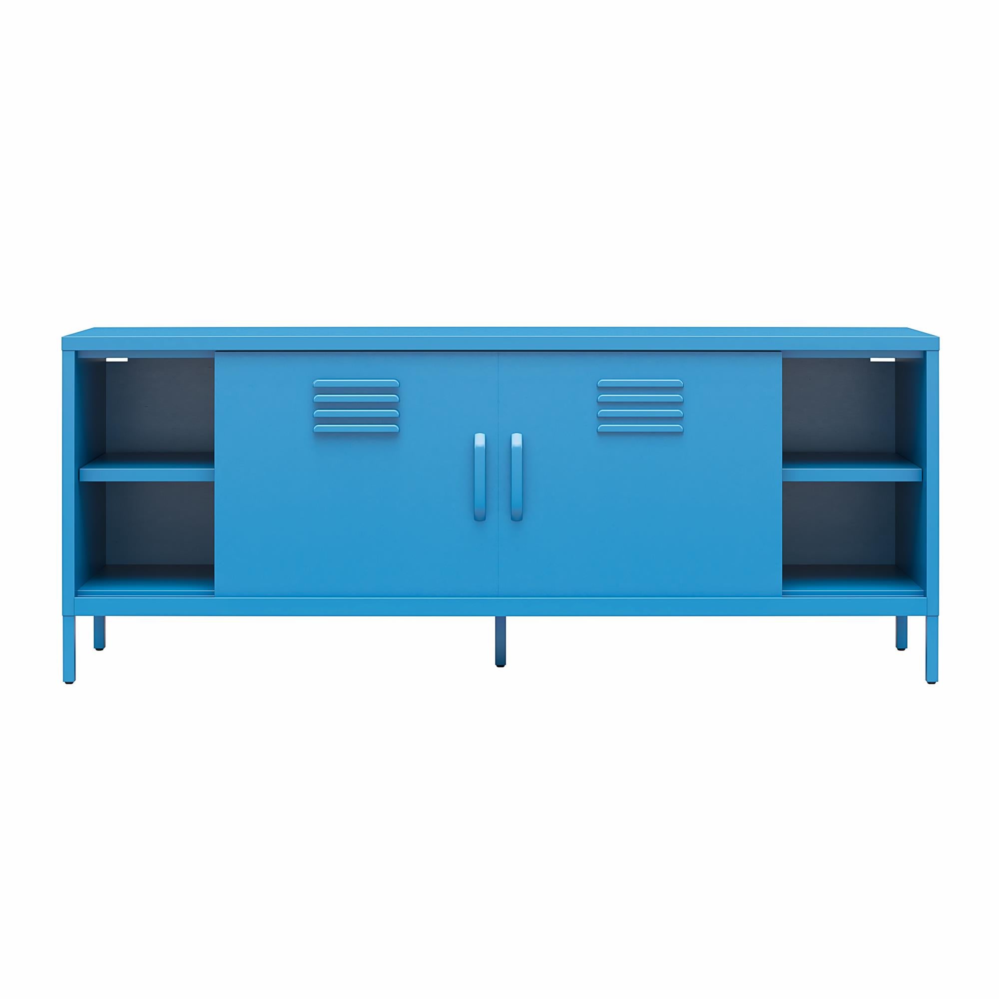 Novogratz Cache Metal Locker-Style TV Stand for TVs up to 65" - Bright Blue