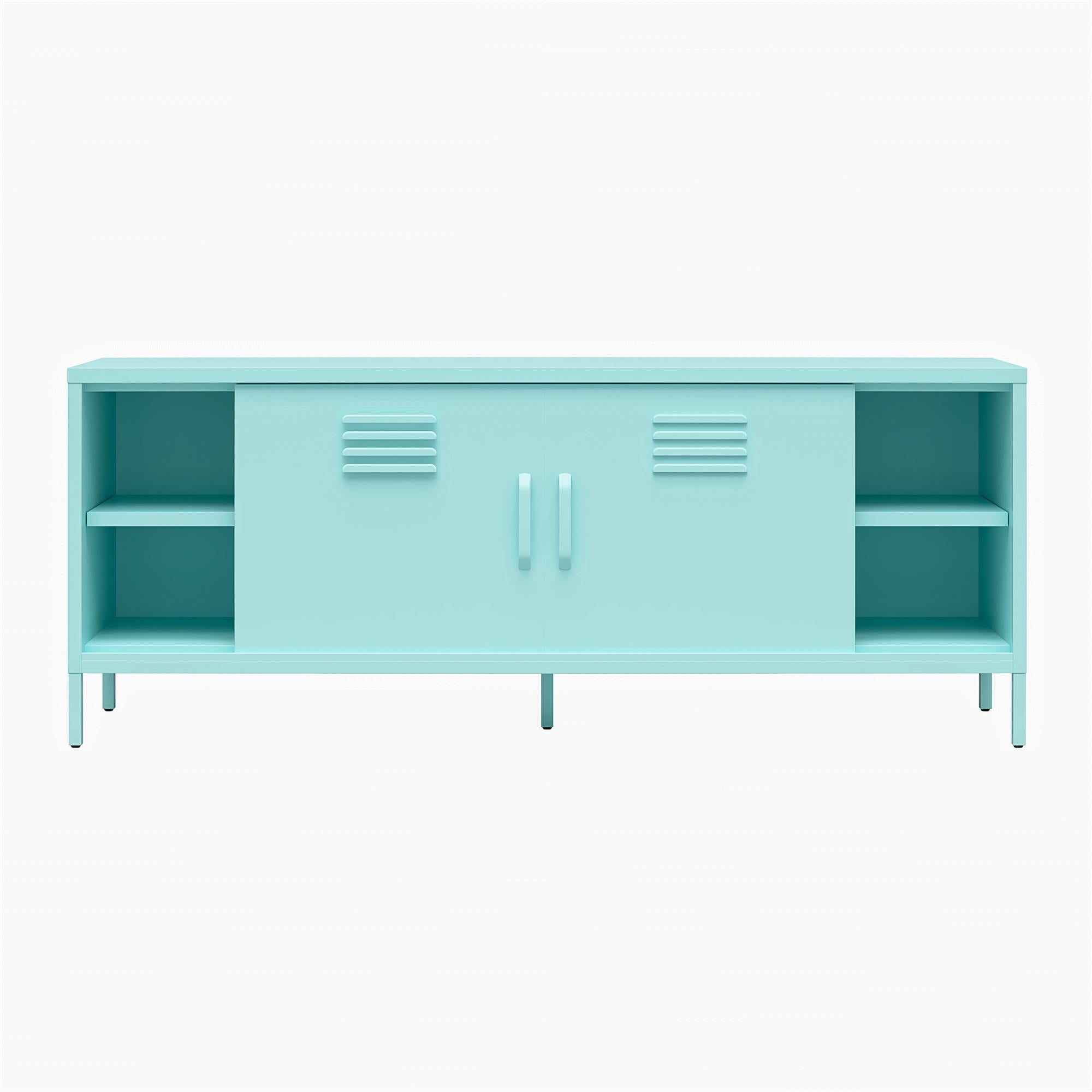 Novogratz Cache Metal Locker-Style TV Stand for TVs up to 65" - Mint