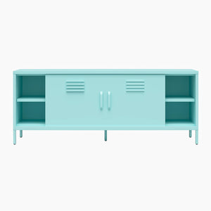 Novogratz Cache Metal Locker-Style TV Stand for TVs up to 65" - Mint