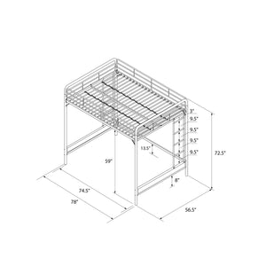 RealRooms Colten Loft Bed - White - Full