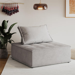 DHP Paloma Single Sofa Chair - Taupe - 1-Seater