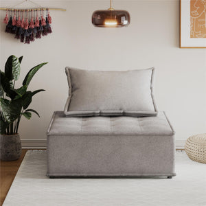 DHP Paloma Single Sofa Chair - Taupe - 1-Seater