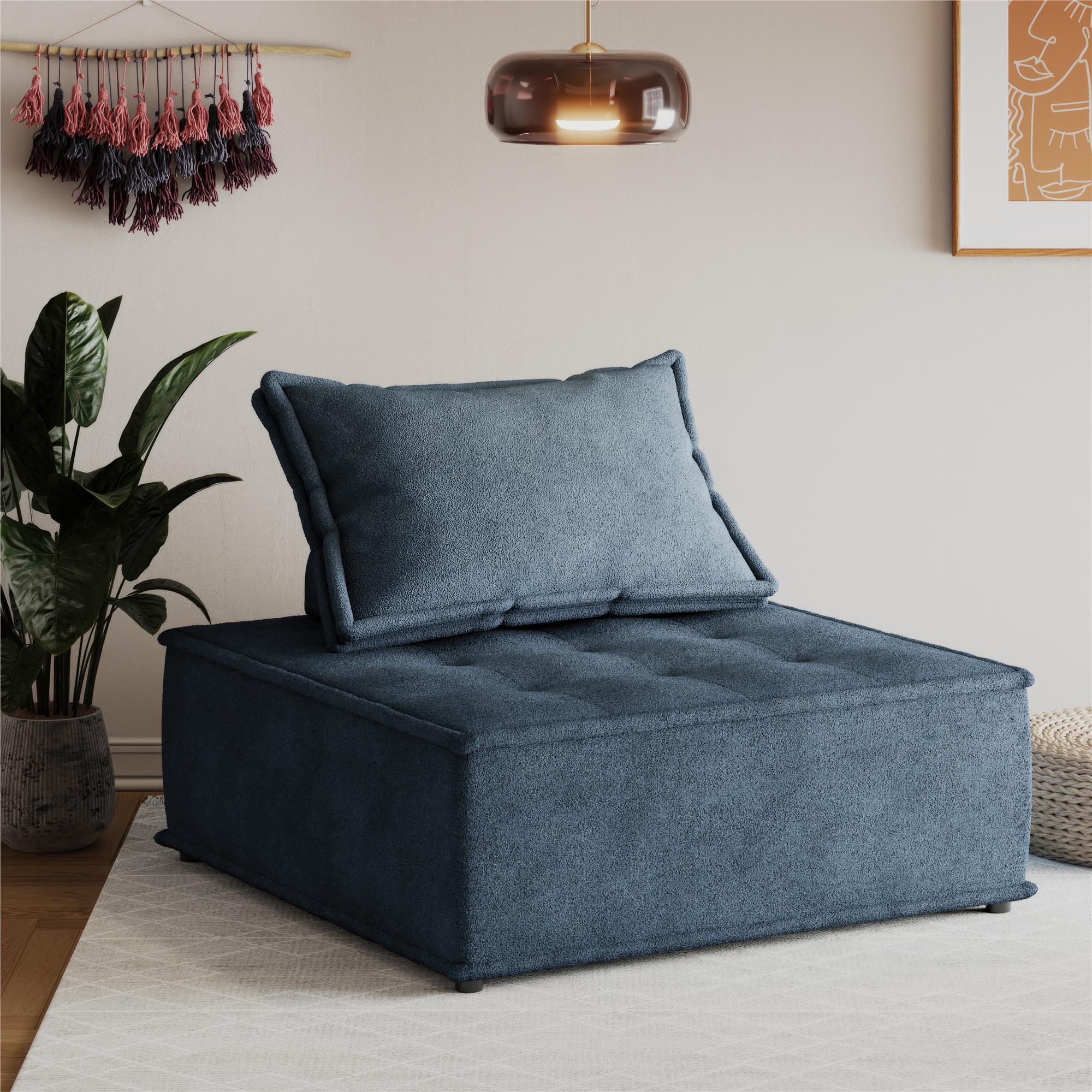 DHP Paloma Single Sofa Chair - Navy - 1-Seater