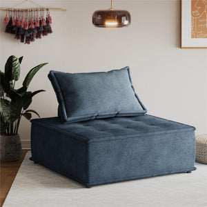 DHP Paloma Single Sofa Chair - Navy - 1-Seater