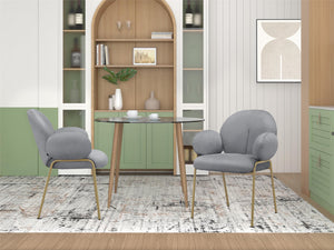 Ren Home Sanna Dining Chair, Set of 2 - Gray - Set of 2