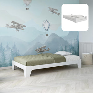 Max & Finn Maverick Kids Montessori Flip Bed - White - Twin