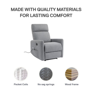 DHP Kai Power Recliner with Massage and Heat - Dark Gray - 1-Seater