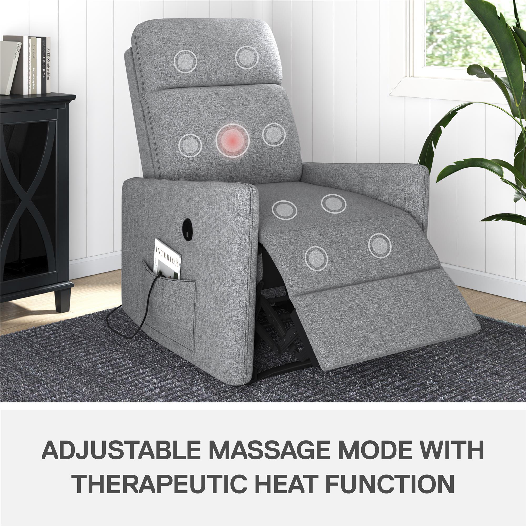 DHP Kai Power Recliner with Massage and Heat - Dark Gray - 1-Seater