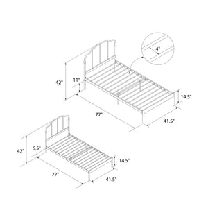RealRooms Camie Metal Bed - White - Twin