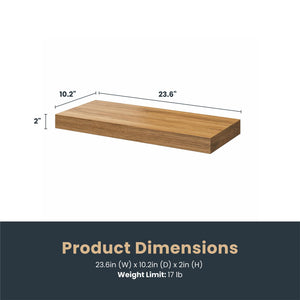 Systembuild Evolution 24" Floating Shelf - Danish Walnut