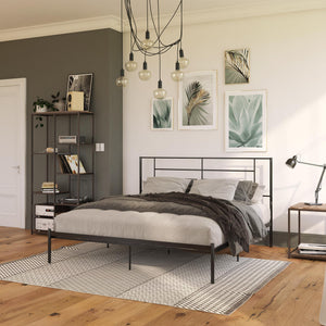 RealRooms Praxis Metal Bed - Black - King