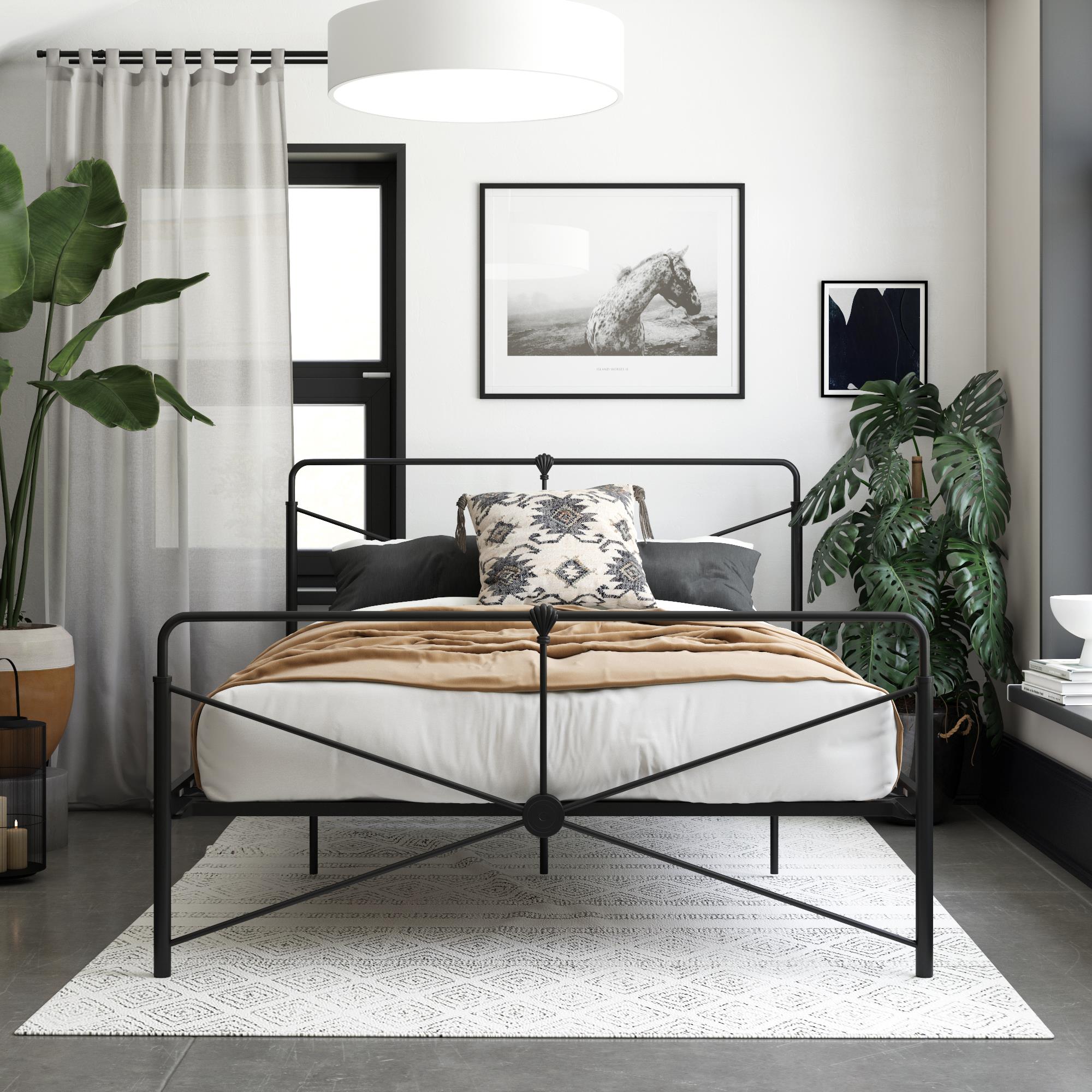 DHP Bradford Metal Bed Frame - Black - Queen