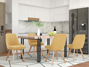 Ren Home Thora Dining Chair, Set of 2 - Mustard Yellow - Set of 2