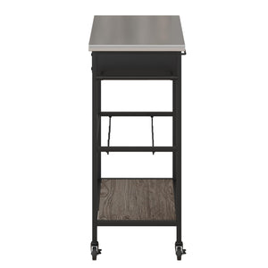 Novogratz Nora Multifunctional Kitchen Cart - Black