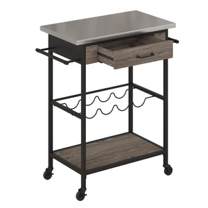 Novogratz Nora Multifunctional Kitchen Cart - Black