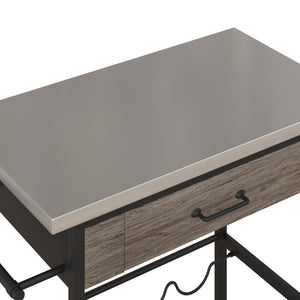 Novogratz Nora Multifunctional Kitchen Cart - Black