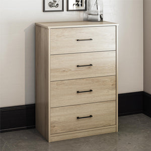 Ameriwood Home BrEZ Build Pearce 4 Drawer Dresser - Blonde Oak - 4 Drawer